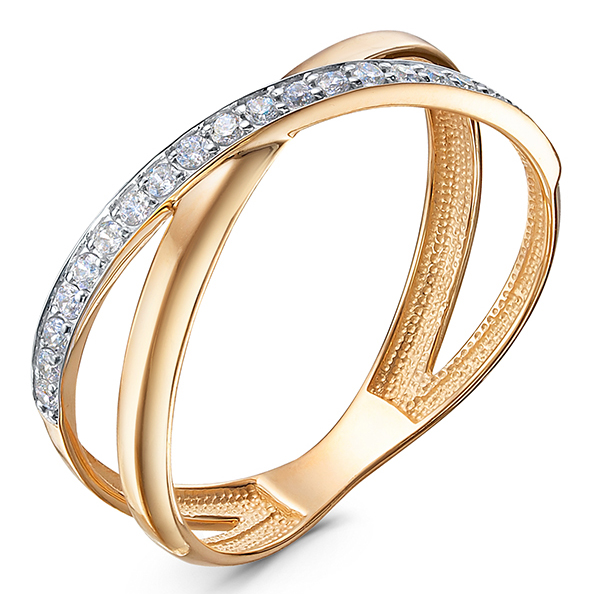 Кольцо, золото, фианит, 1100966